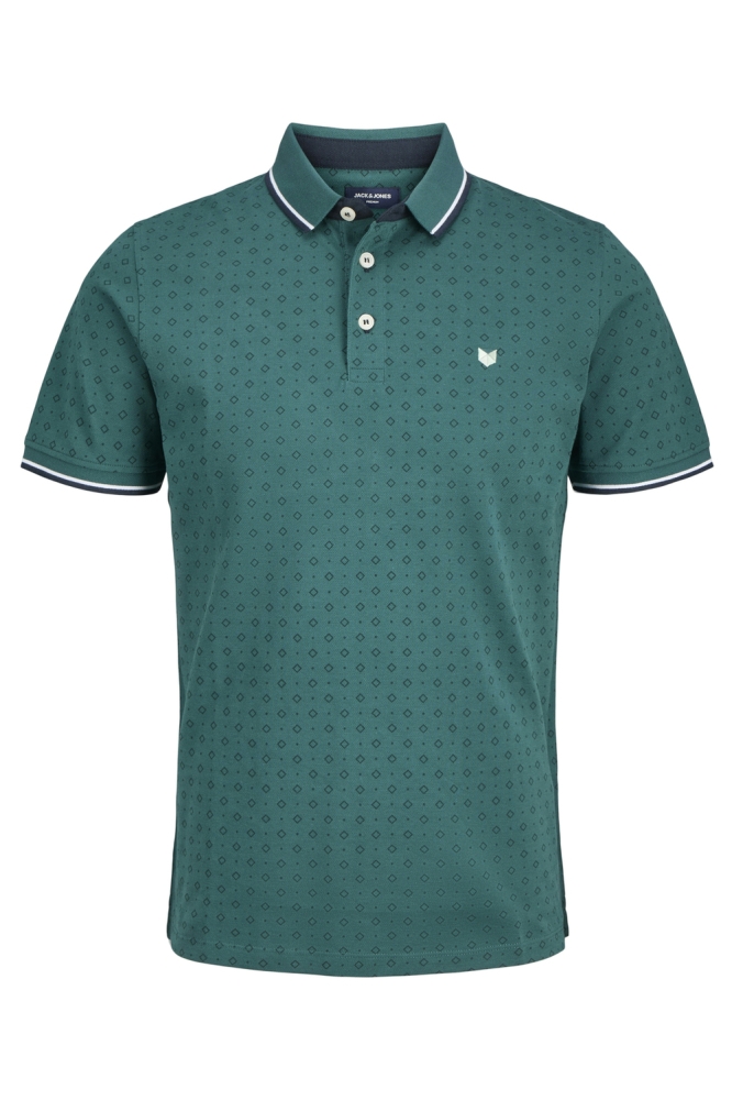 JPRPAULOS PLAY AOP BLU. SS POLO 12154548 Deep Teal/NEW